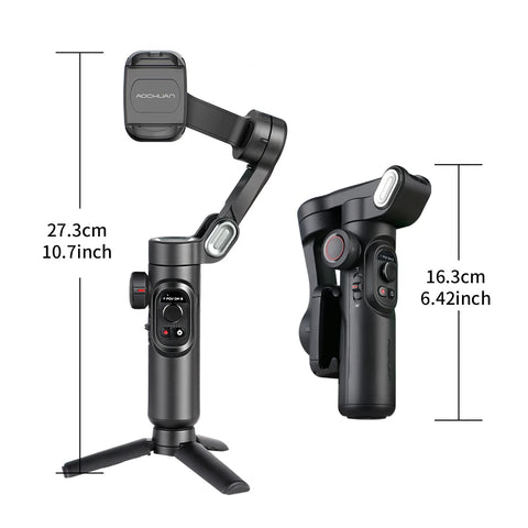 3-Axis Handheld Gimbal Stabilizer for Smartphone with Fill Light for iPhone Android Face Tracking Tiktok Vlog Smart XE