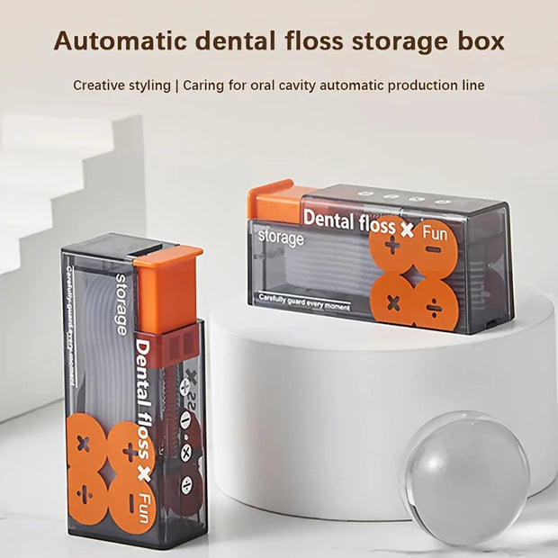 Portable Floss Dental Storage Box Auto Refillable Oral Hygiene Care Pick Dental Floss Dispenser